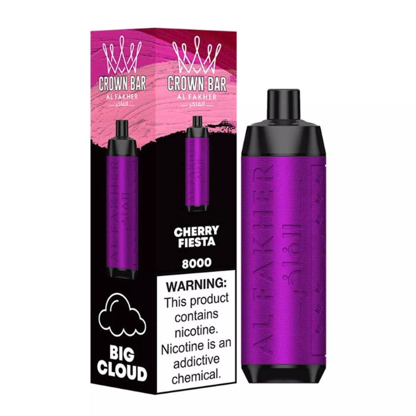 CROWN BAR AL FAKHER 8K Puffs - CHERRY ICE