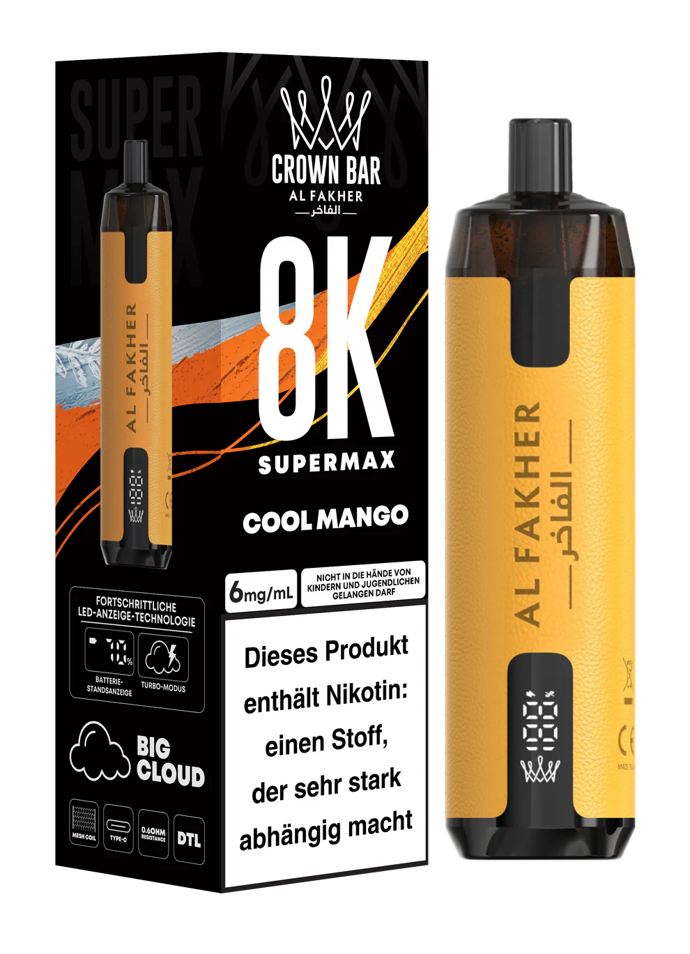 CROWN BAR AL FAKHER 8K Puffs - COOL MANGO