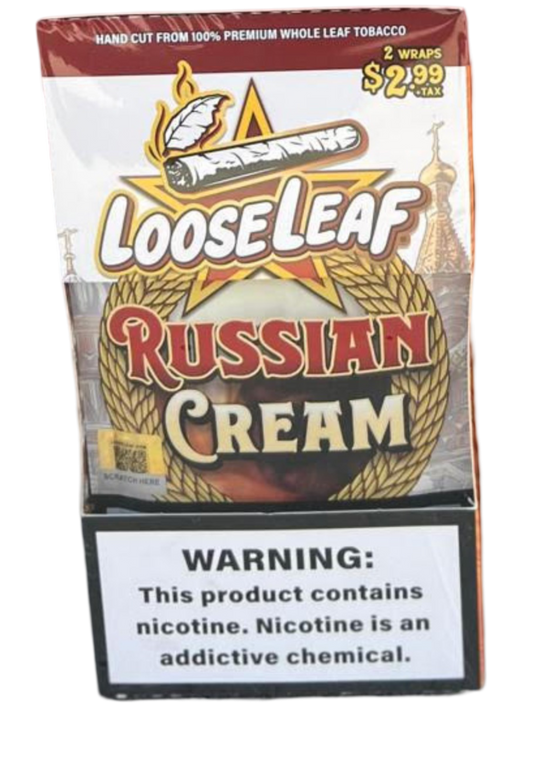LOOSELEAF 2-PACK WRAPS - Russian Cream (40 COUNT)