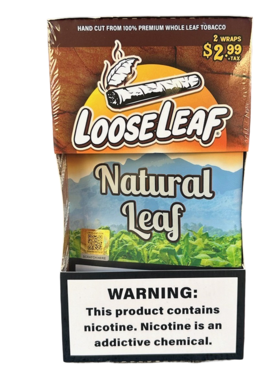 LOOSELEAF 2-PACK WRAPS - NATURAL Dark (40 COUNT)