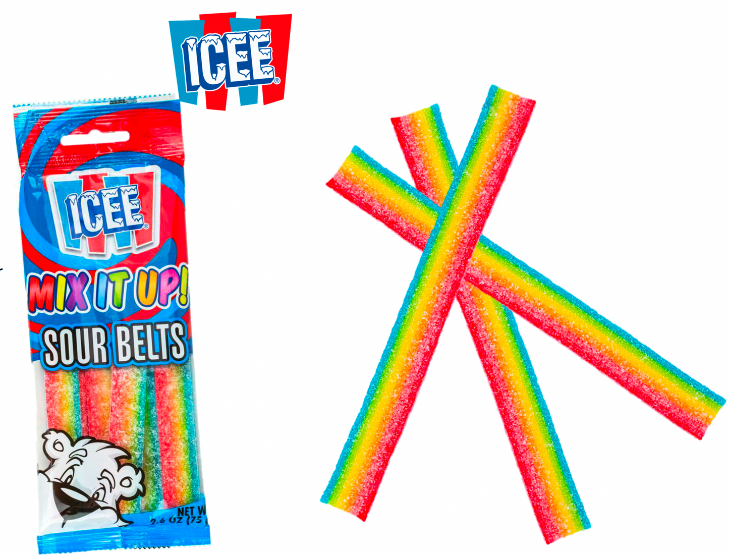 ICEE MIX IT UP SOUR BELTS - BAG 10 CT C/S