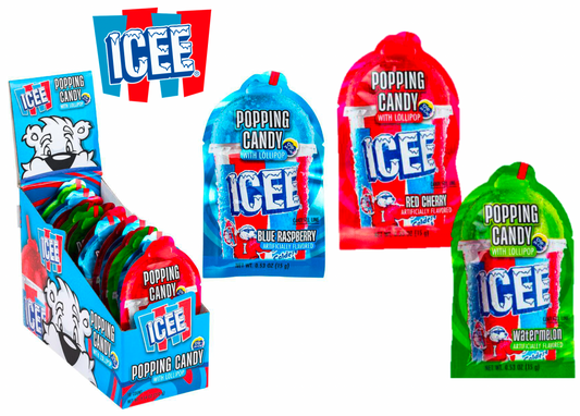 ICEE POPPING CANDY WITH LOLLIPOP