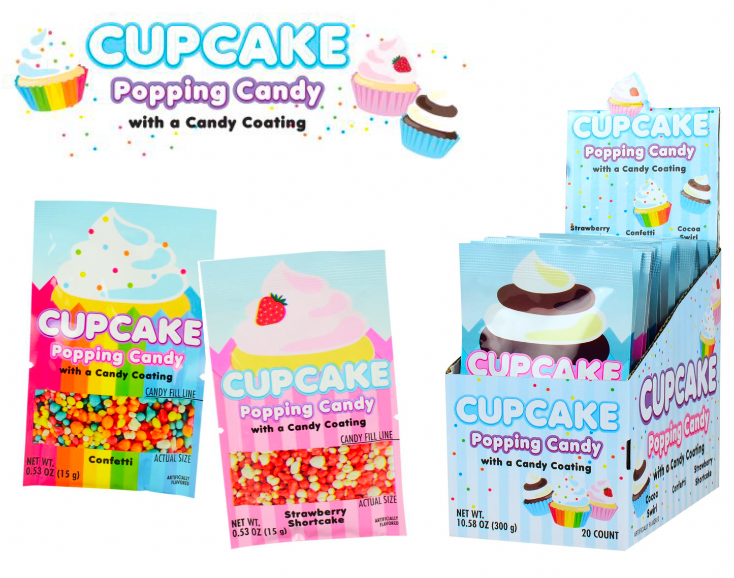 CUPCAKE COATED POP CANDY