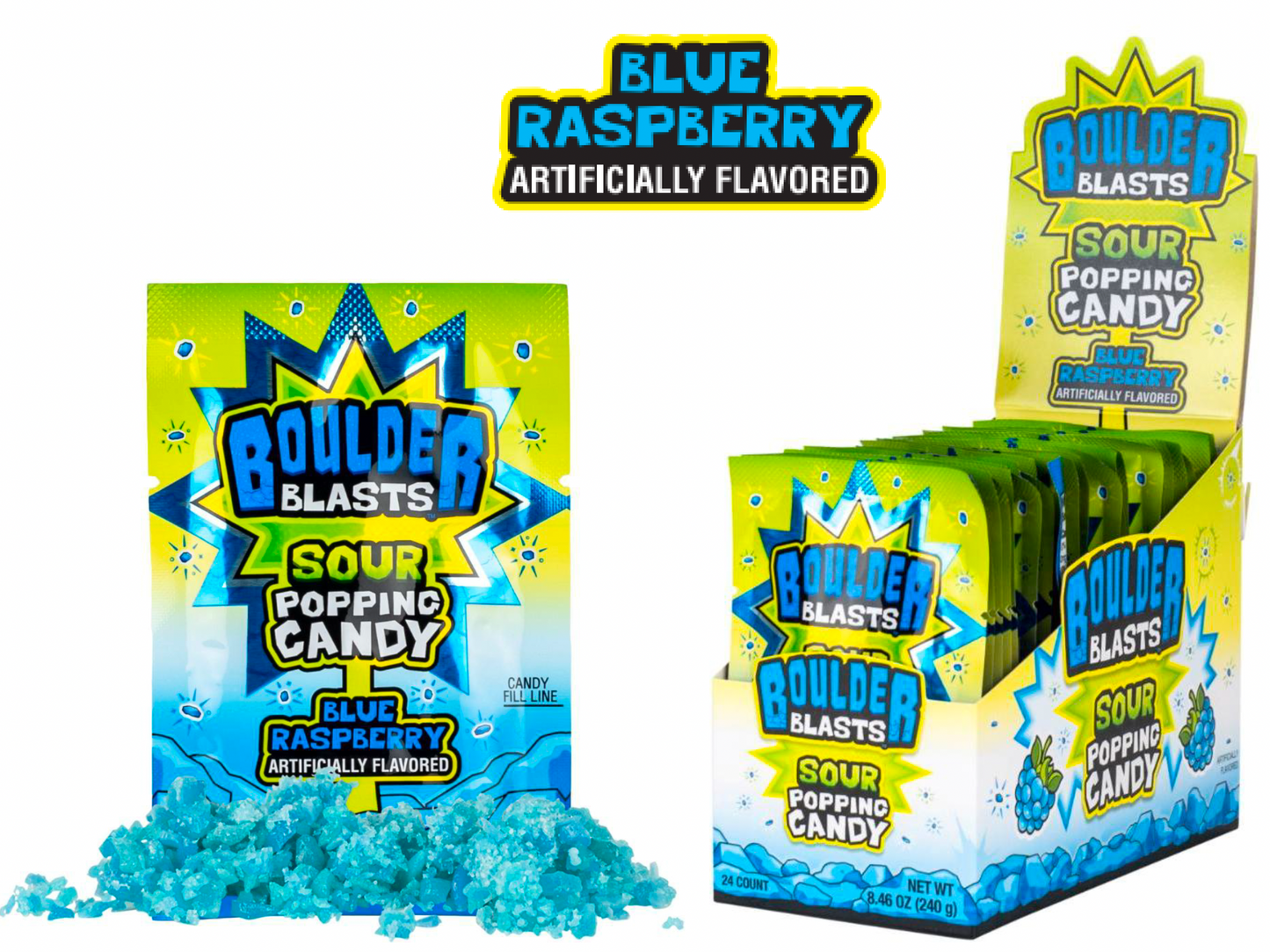 BOULDER BLAST POOPING CANDY - BLUE RASPBERRY
