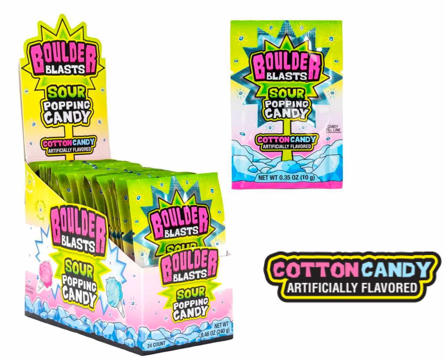 BOULDER BLAST POOPING CANDY - COTTON CANDY