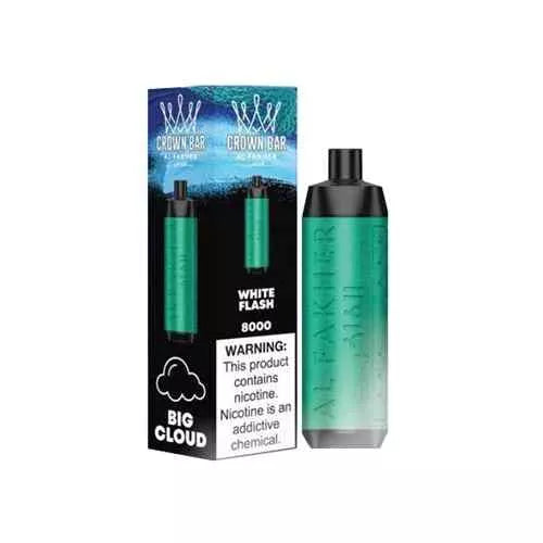 CROWN BAR AL FAKHER 8K Puffs - WHITE FLASH