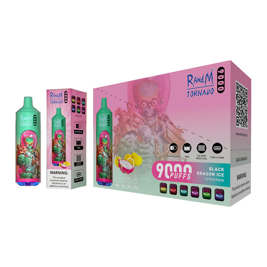 RANDM TORNADO 9K PUFFS DISPOSABLE VAPE Blue Razz Rush