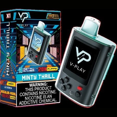 V-Play 20K Disposable Vape Minty Thrill Abu Amin Distribution Company AADC V-Play 20K Disposable Vape Minty Thrill Abu Amin Distribution Company AADC