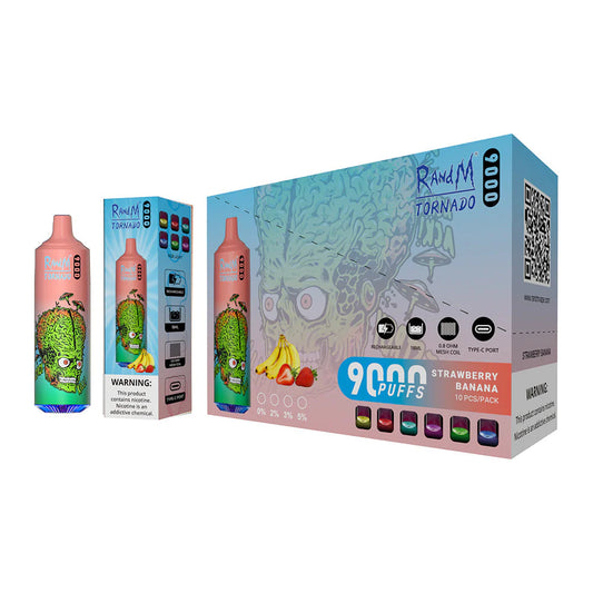 RANDM TORNADO 9K PUFFS DISPOSABLE VAPE Strawberry Banana