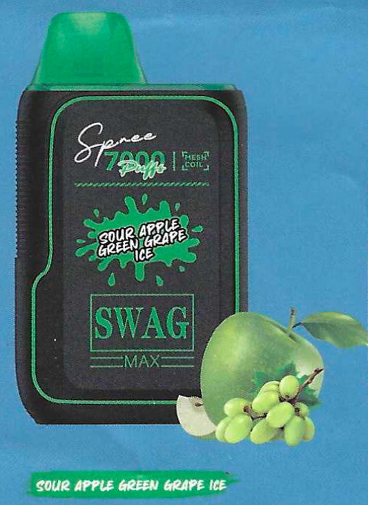 SWAG MAX 7K SOUR APPLE GREEN GRAPE ICE