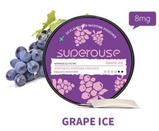 SUPEROUSE POUCHES 8mg - GRAPE ICE