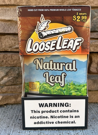 LOOSELEAF 2-PACK WRAPS - NATURAL Dark (40 COUNT)