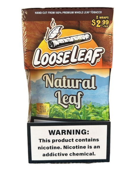 LOOSELEAF 2-PACK WRAPS - NATURAL Dark (40 COUNT)