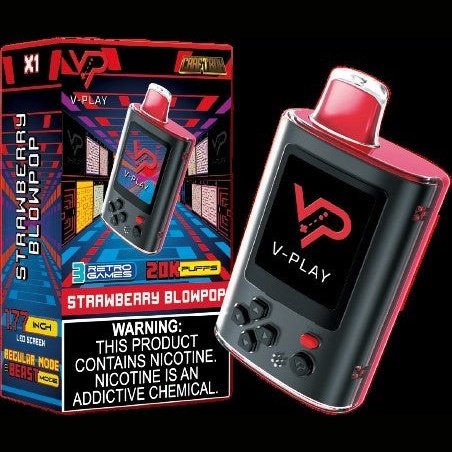 V-Play 20K Disposable Vape Strawberry Blowpop