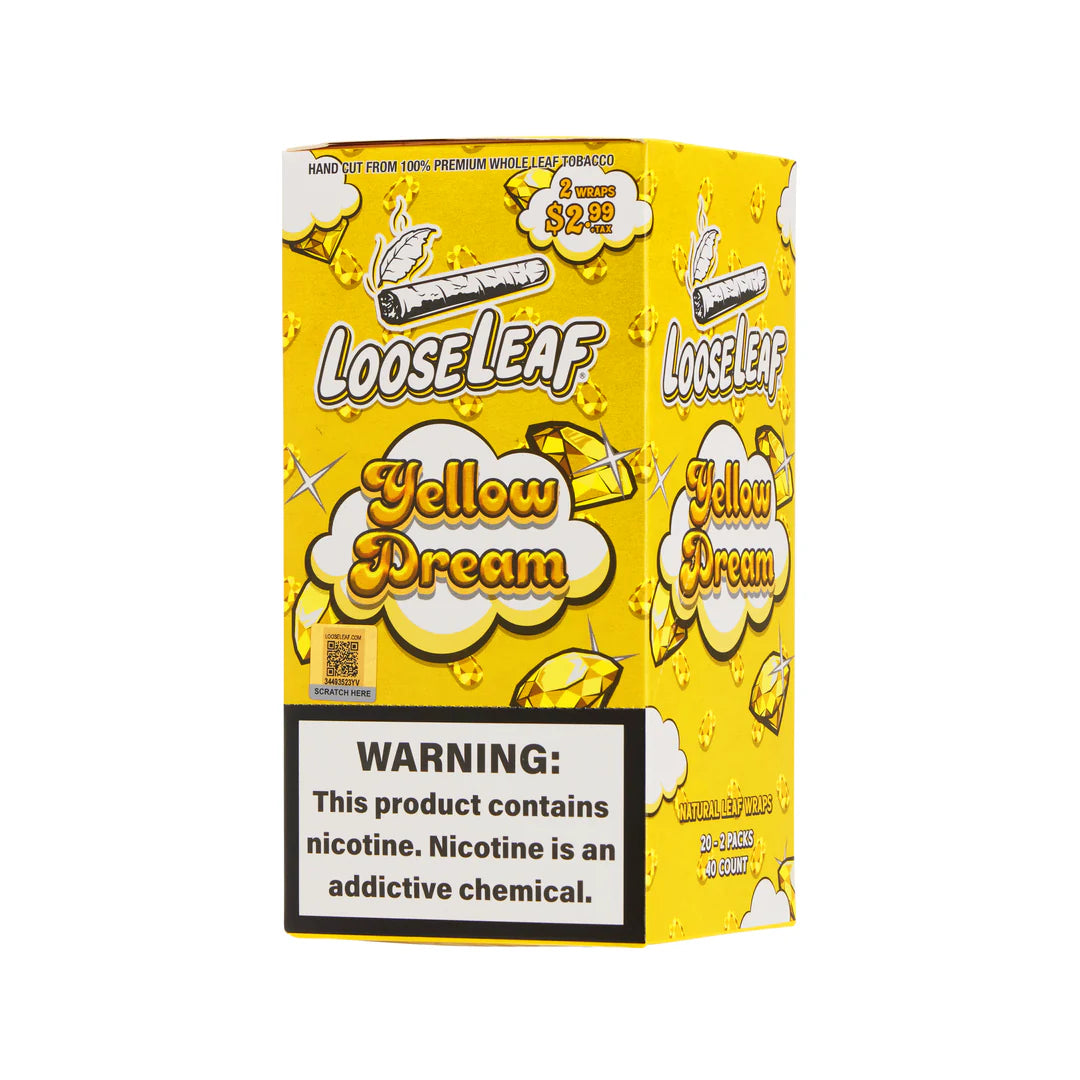 LOOSELEAF 2-PACK WRAPS YELLOW DREAM (40 COUNT)